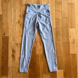 Figs Womens Light Blue Chambray Leggings Performance Underscrub Medical Small